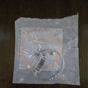 Alex and Ani Silver Bangle with Charms